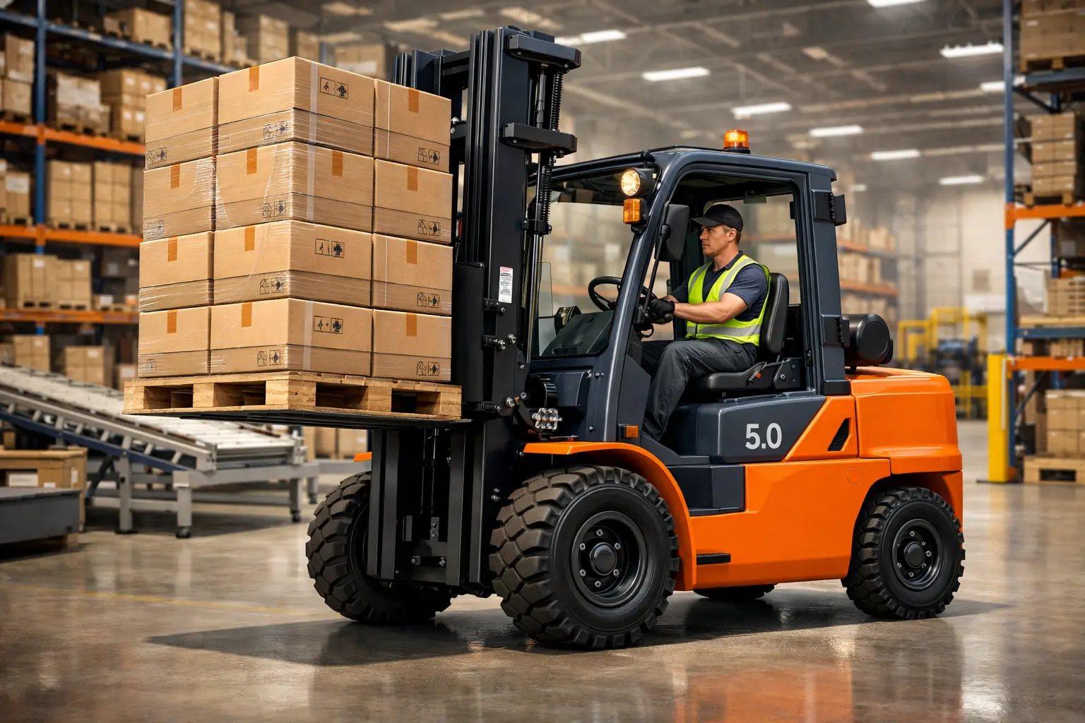 Depoda 5 Ton Forklift Kullanımı