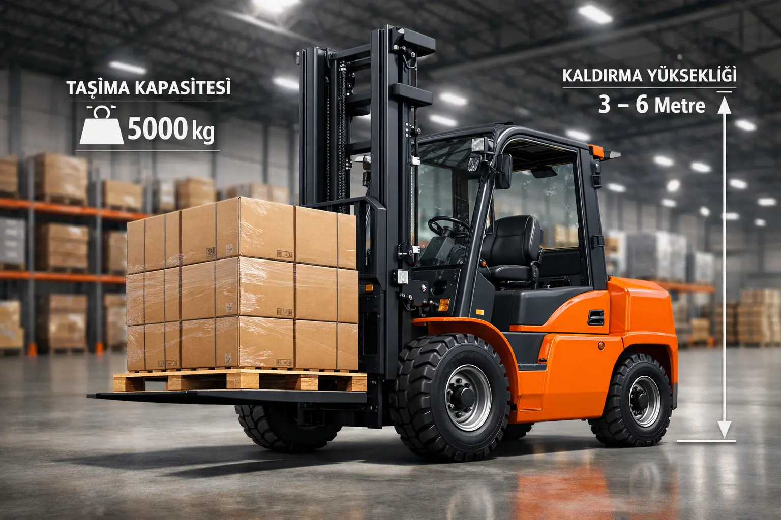 5 Ton Forklift Teknik &Ouml;zellikler